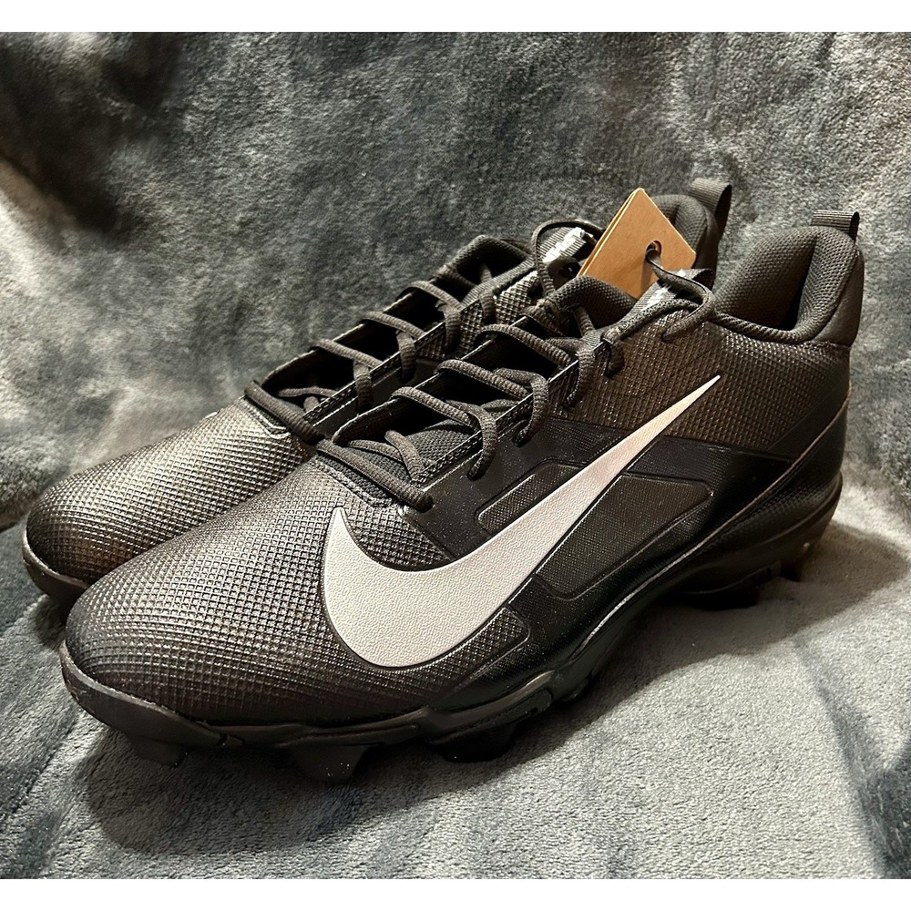 Nike Alpha Mens Menace 4 Shark FN0028-002 Football Cleats Black Silver Size 15